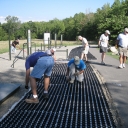 Installing Pavers at the ADA Trail